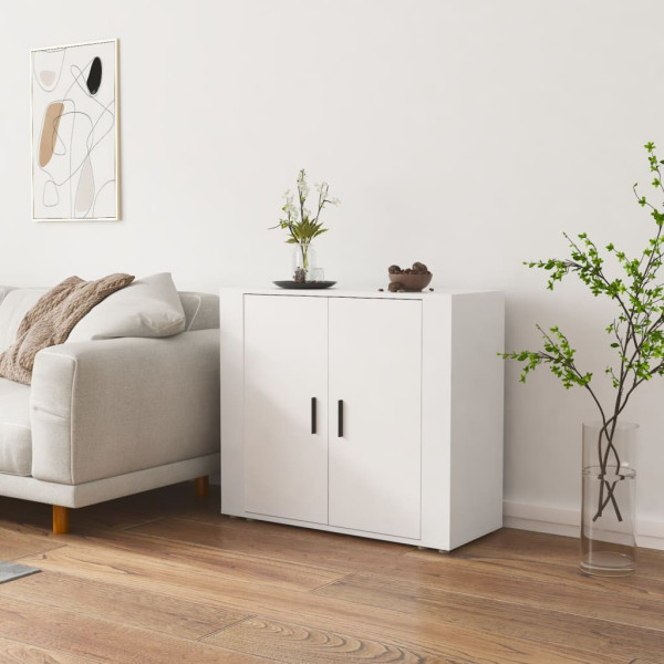 Szafka Biała z Drzwiami 80x33x70 cm do Salonu Pokoju Sypialni