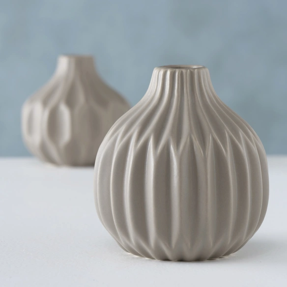 Vase, beige, Steingut