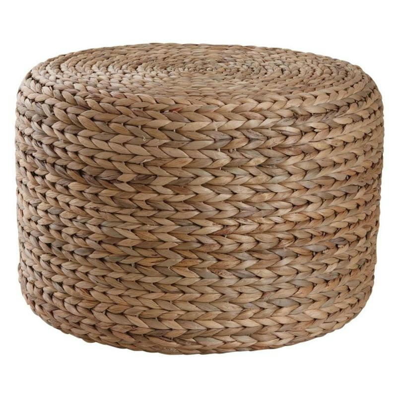 - Pouf rond en jacinthe