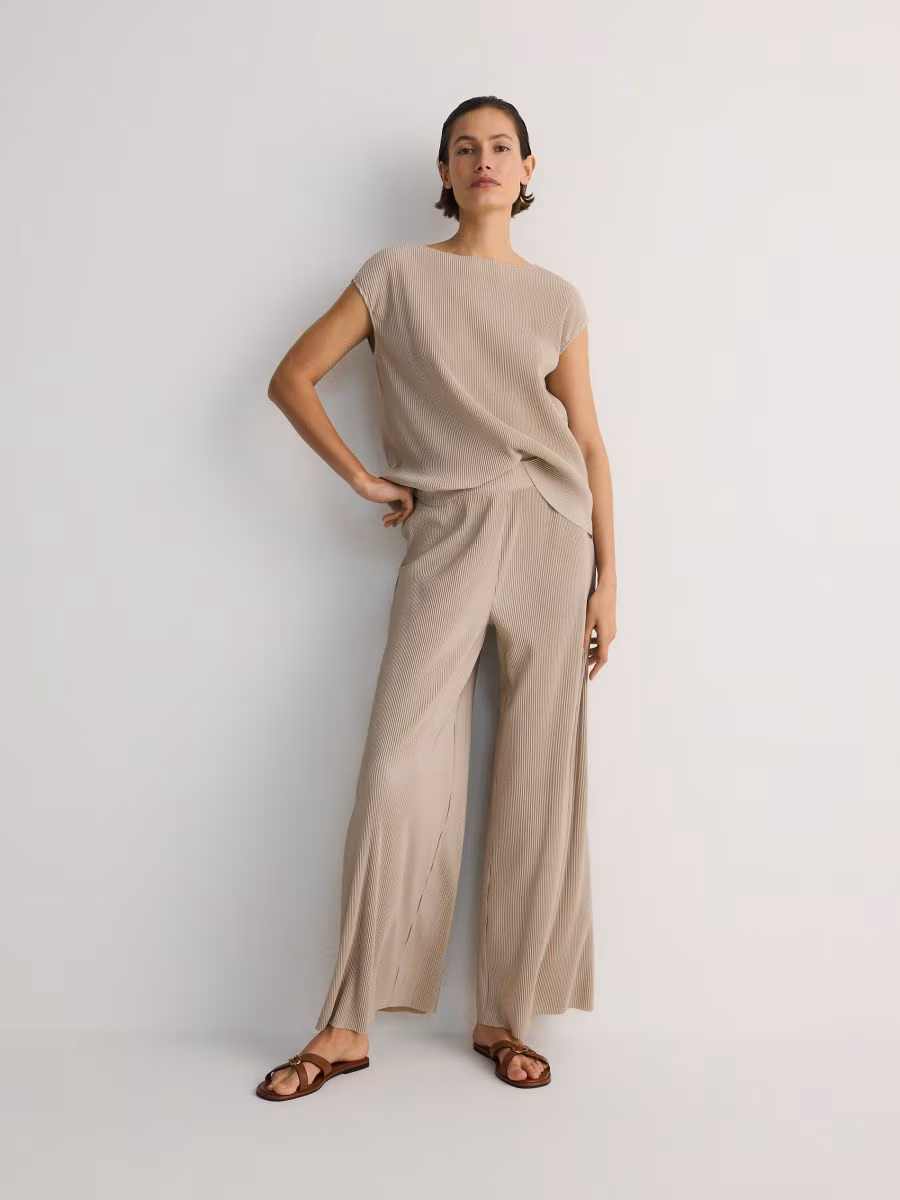 Pleated Jersey Kimono T-Shirt