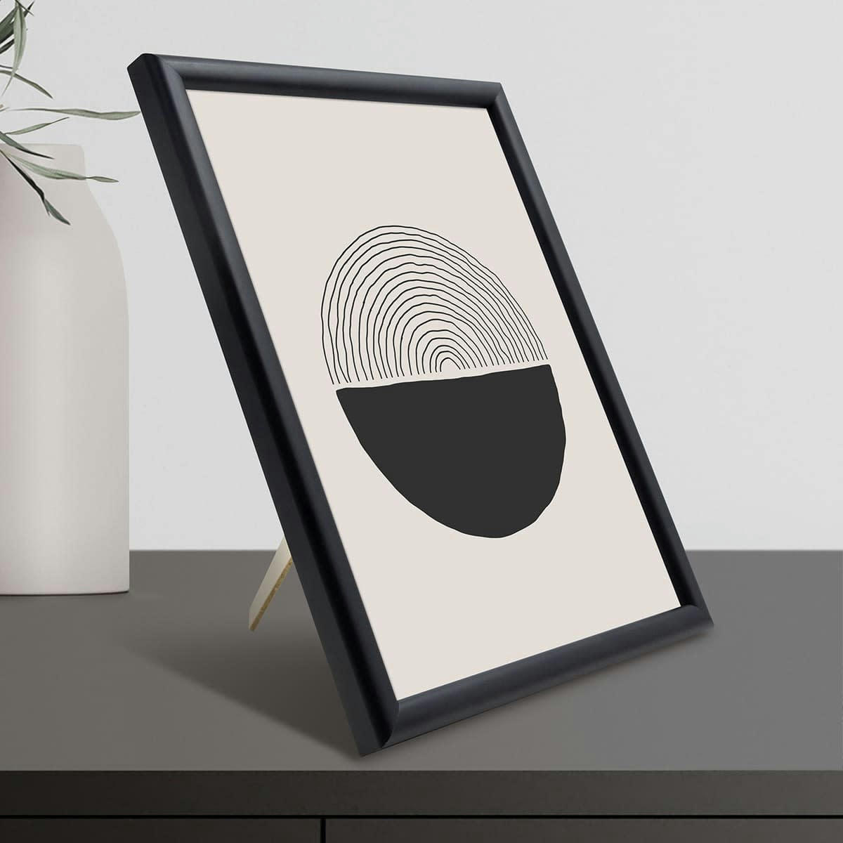 ESSENTIEL - Cadre photo exposition noir 18x24 cm résine recyclée