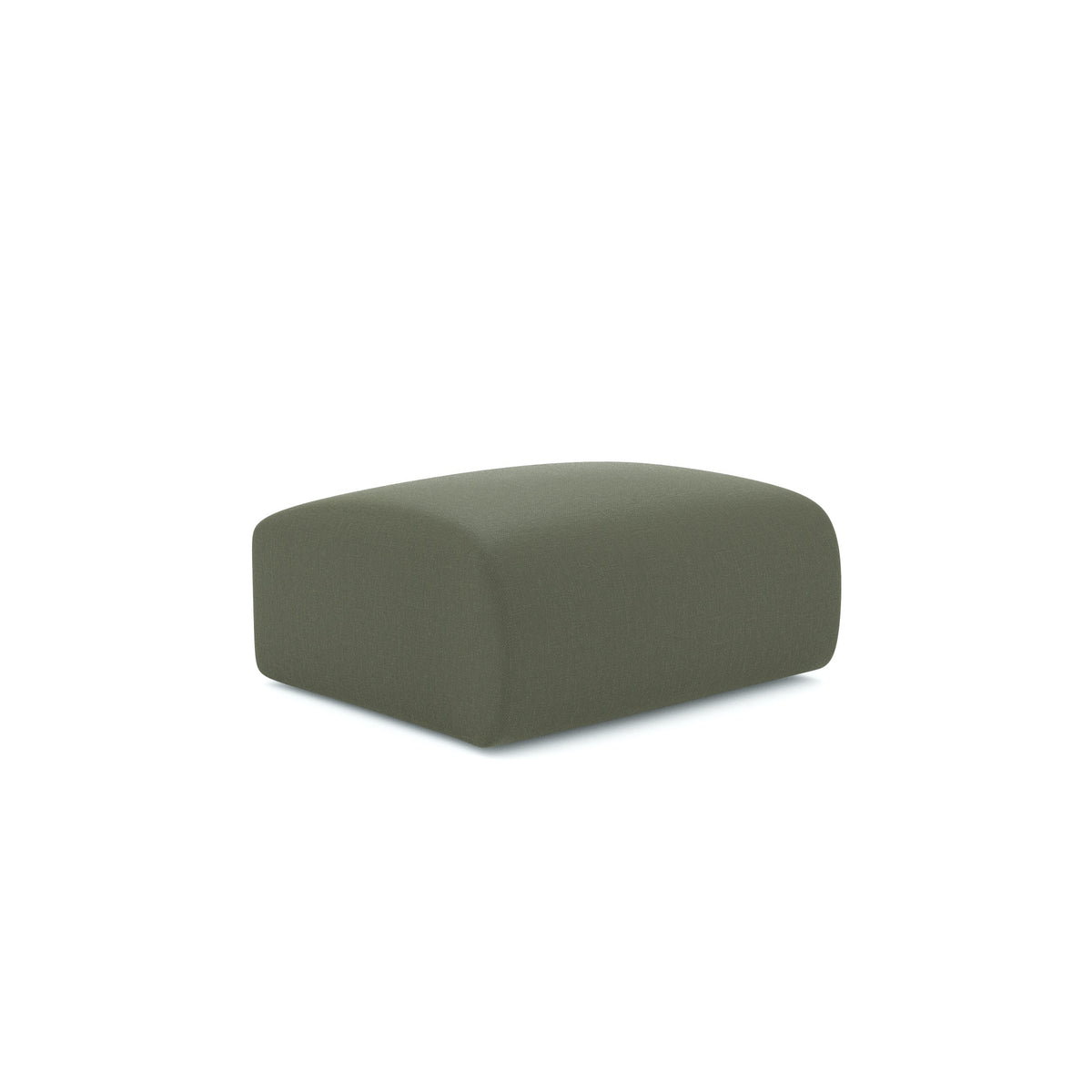Sia Home - Poef MYRA - geweven stof olijfgroen 75cm