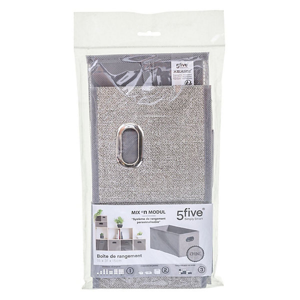 Lot de 12 Boites de rangement en tissu avec poignée