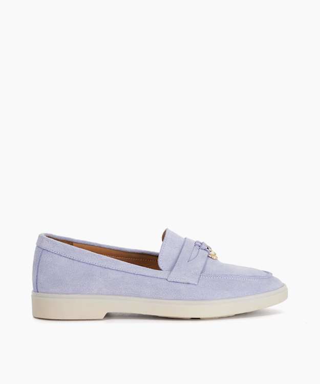 Grinning Light - Suede Slip On Loafers