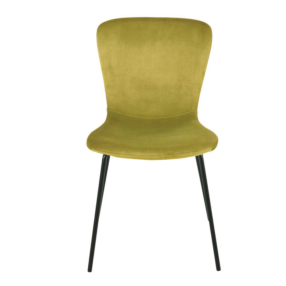 Mira - Chaise en velours ocre