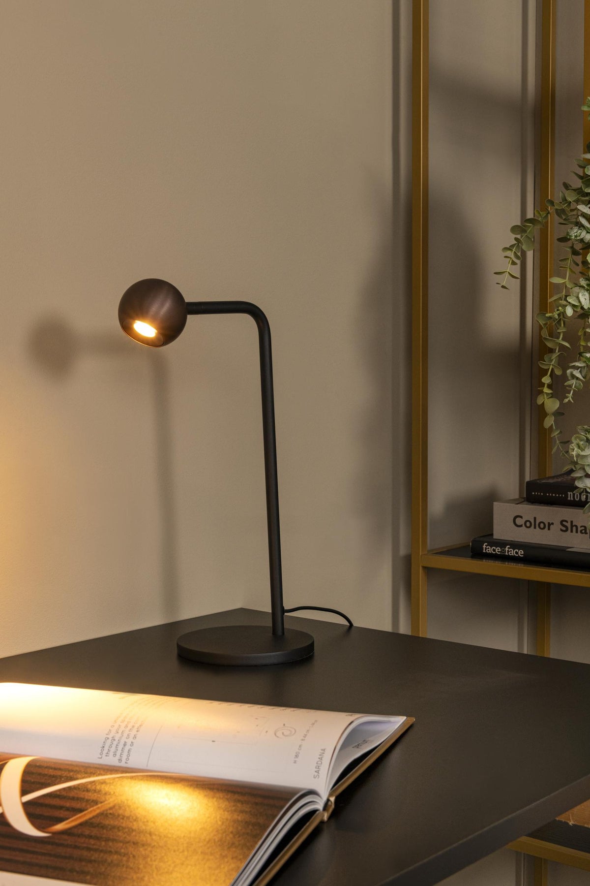 Lucide tafellamp MONTANA - Geïntegreerde LED - Koffie