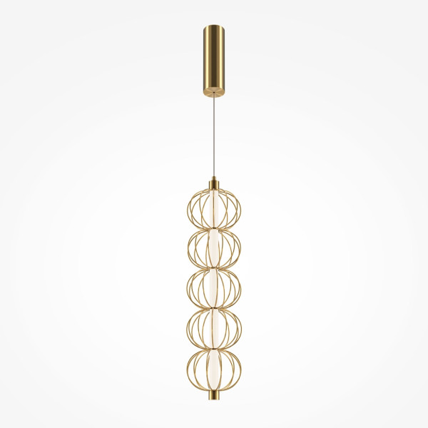 Lampa wisząca Golden Cage złota LED 1x17W Ciepła biel 1050lm Maytoni