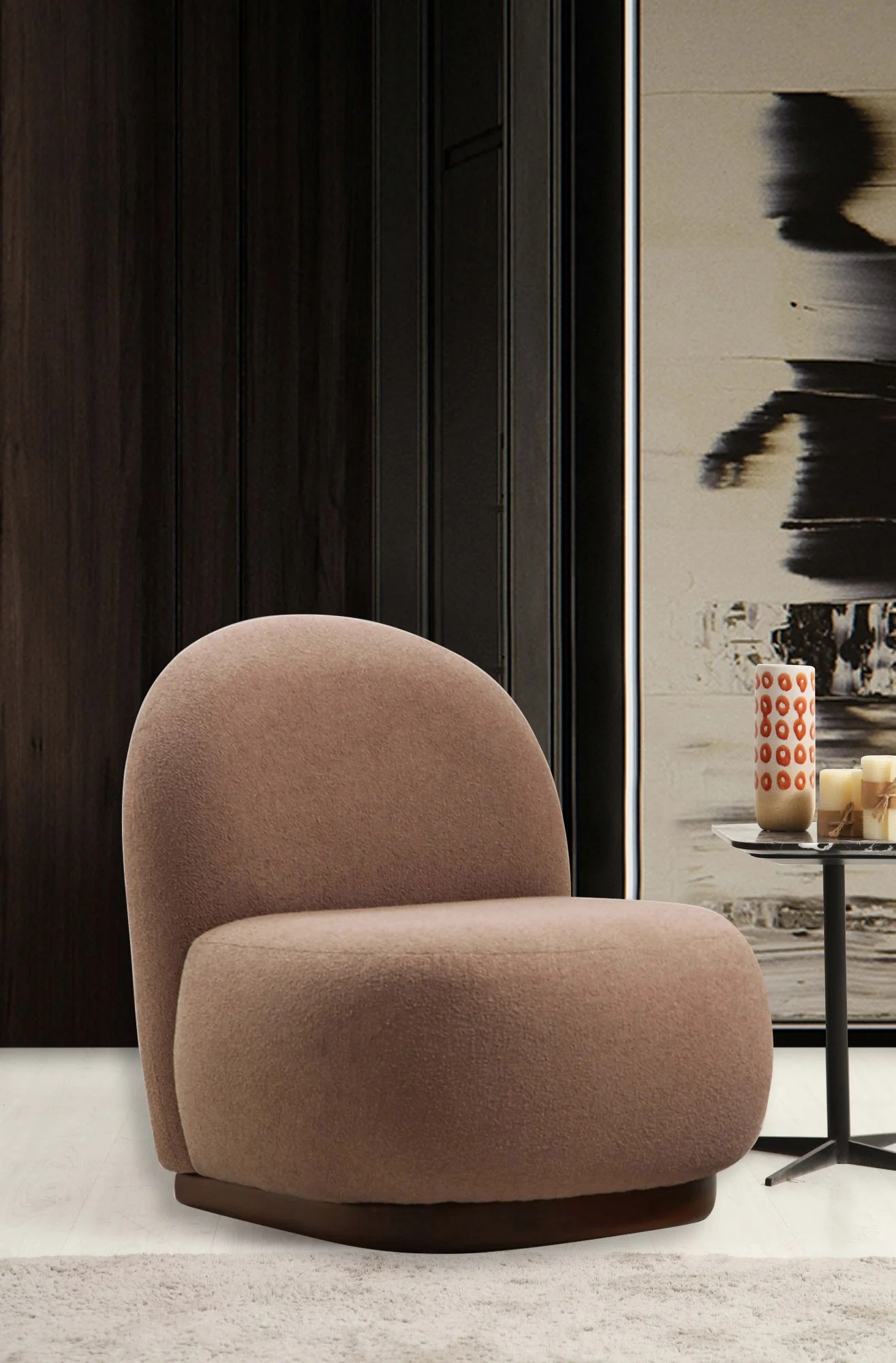 Fauteuil Bowie boucle