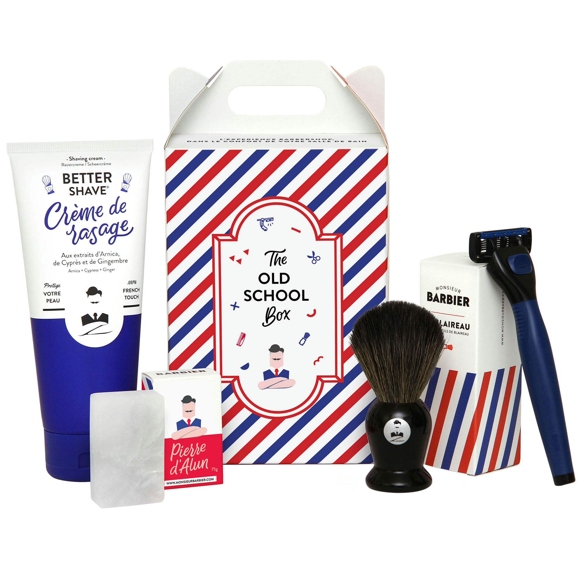 - THE OLD SCHOOL BOX - Coffret de Rasage pour Hommes