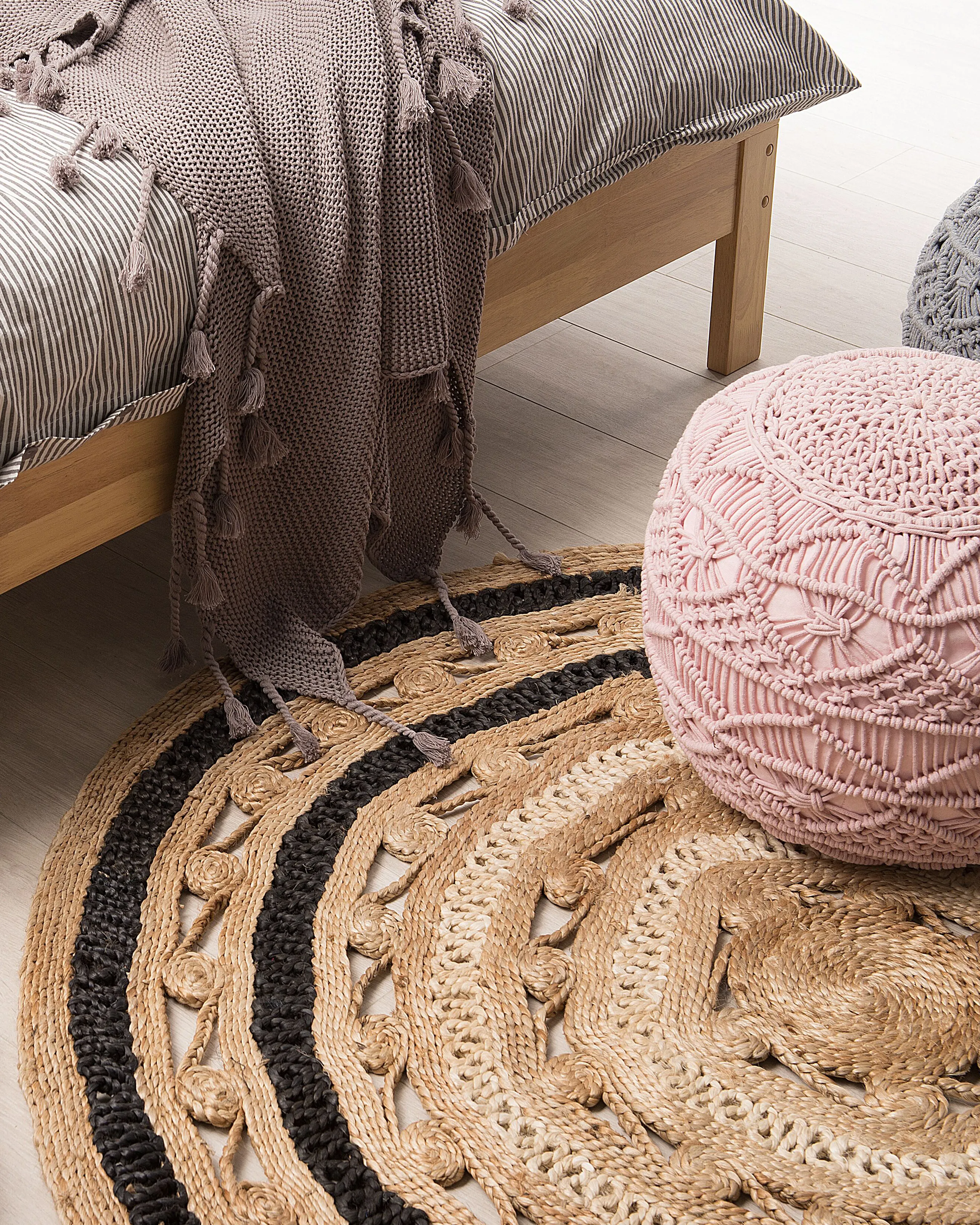 Rug GOYNE Beige ? 140 cm Jute