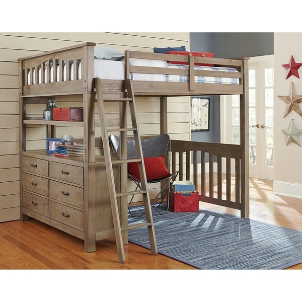 Highlands Loft Bed w/ Hanging Nightstand