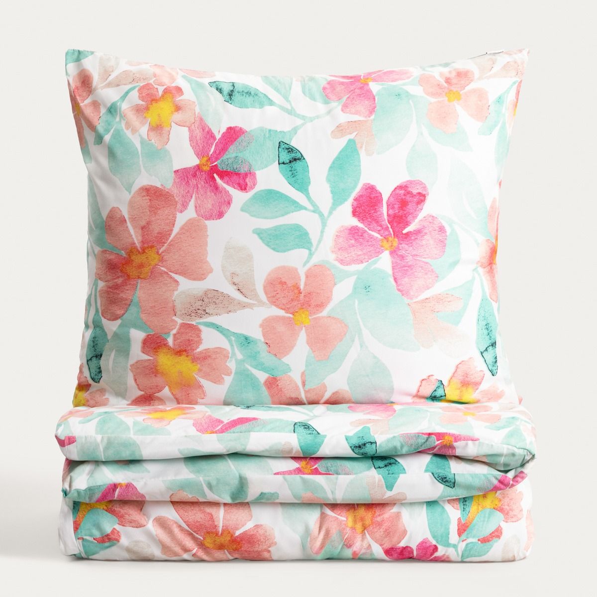 Pościel FIORE z mikrofibry w kwiaty 220x200   2*70x80 cm