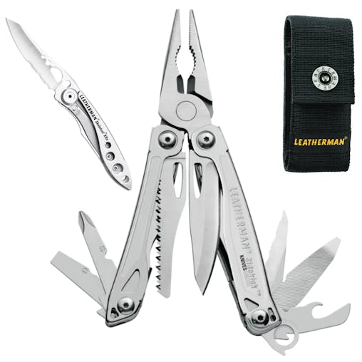 Leatherman Sidekick Multi-Tool & Nylon Sheath & Carabiner & Skeletool Kbx