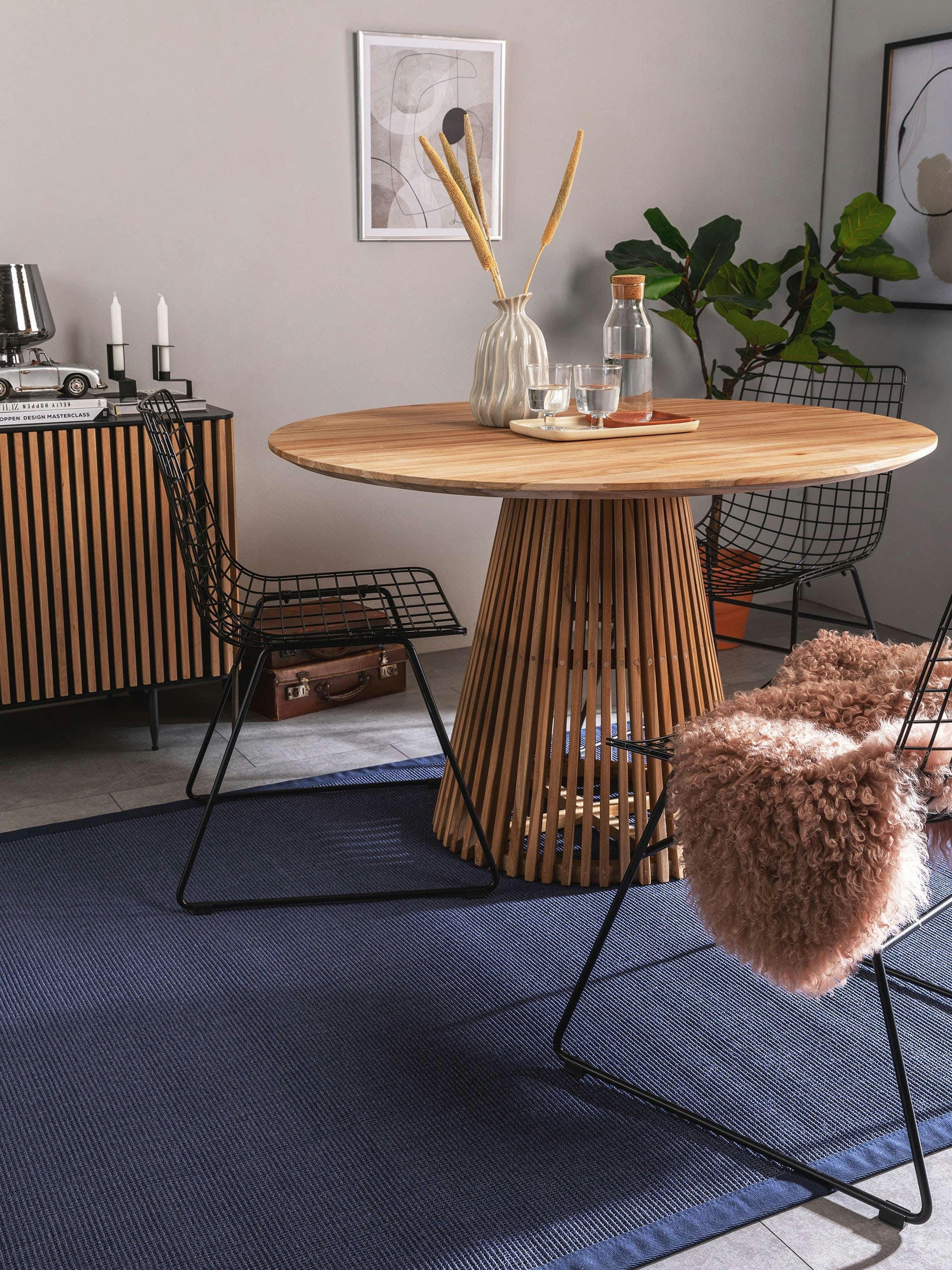 SANA - Tapis sisal bleu 240x340