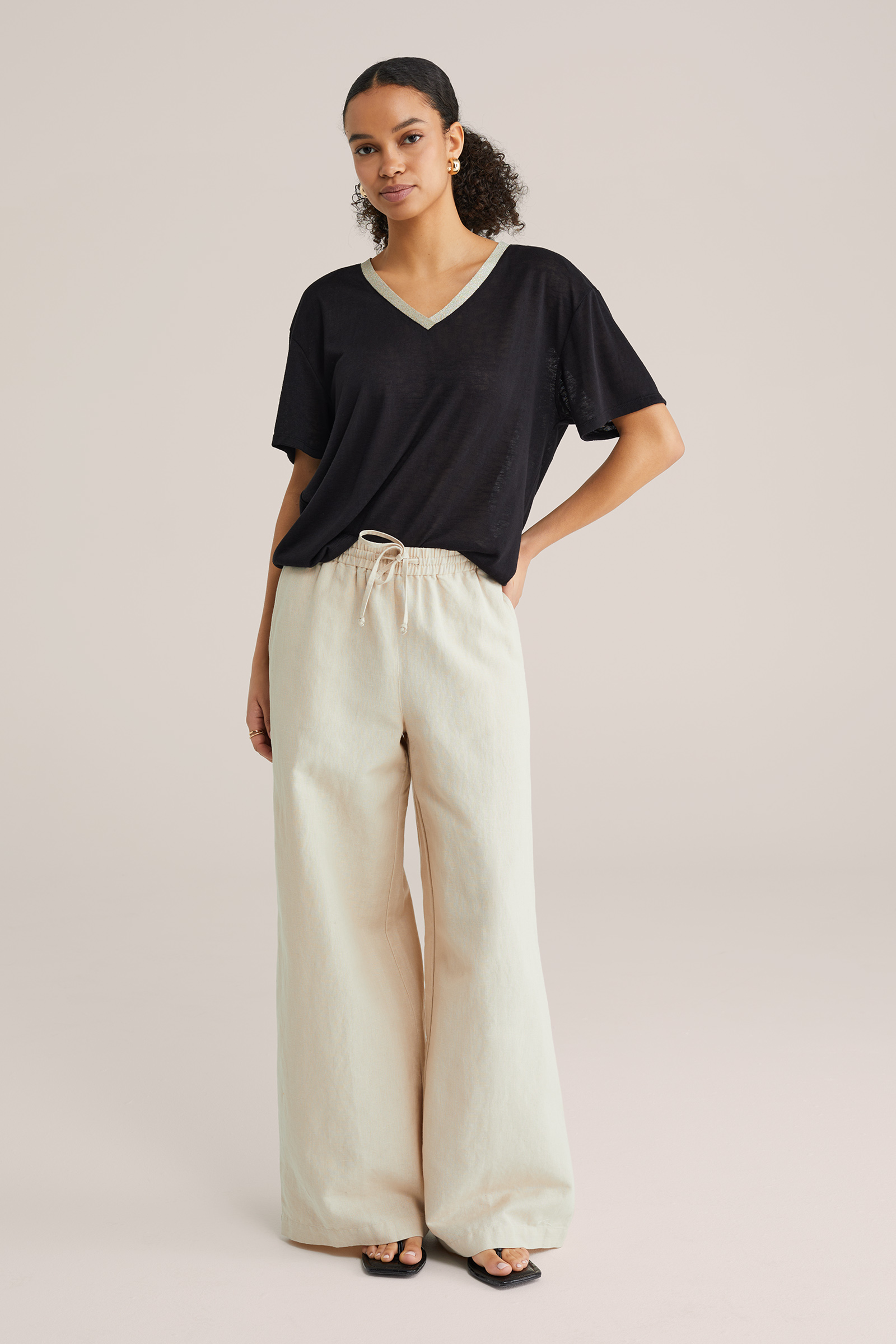 Dames T-shirt met glittergaren