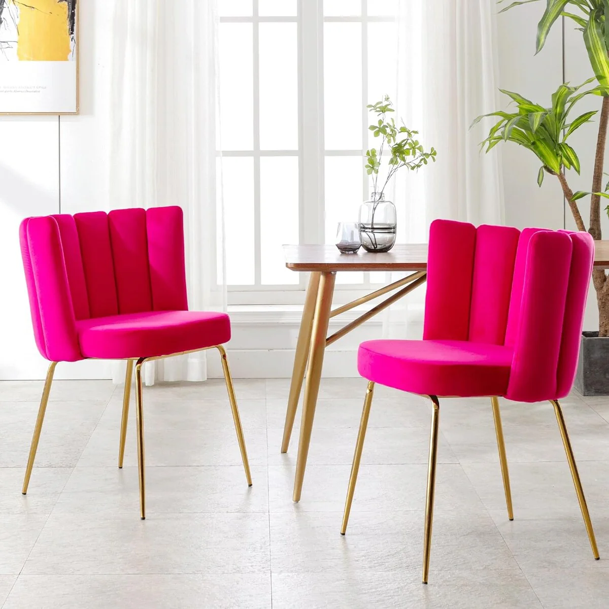 Dining Chairs Set of 2 Modern Accent Chairs Upholstered Side Chairs