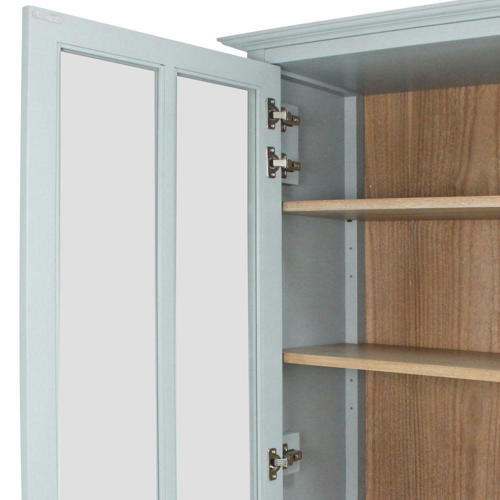 Beaumont - Vaisselier 2 portes vert grisé