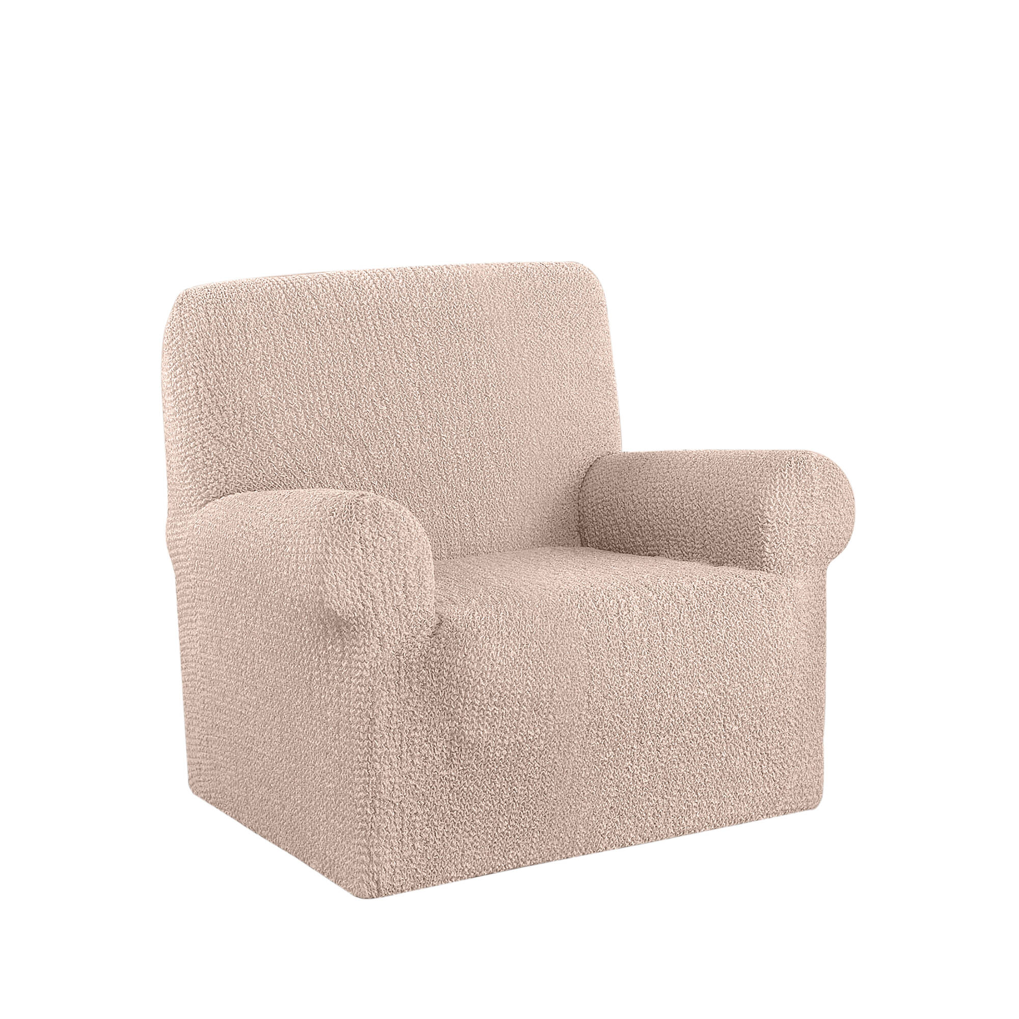Housse bi-extensible microfibre gaufrée pour fauteuil et canapé