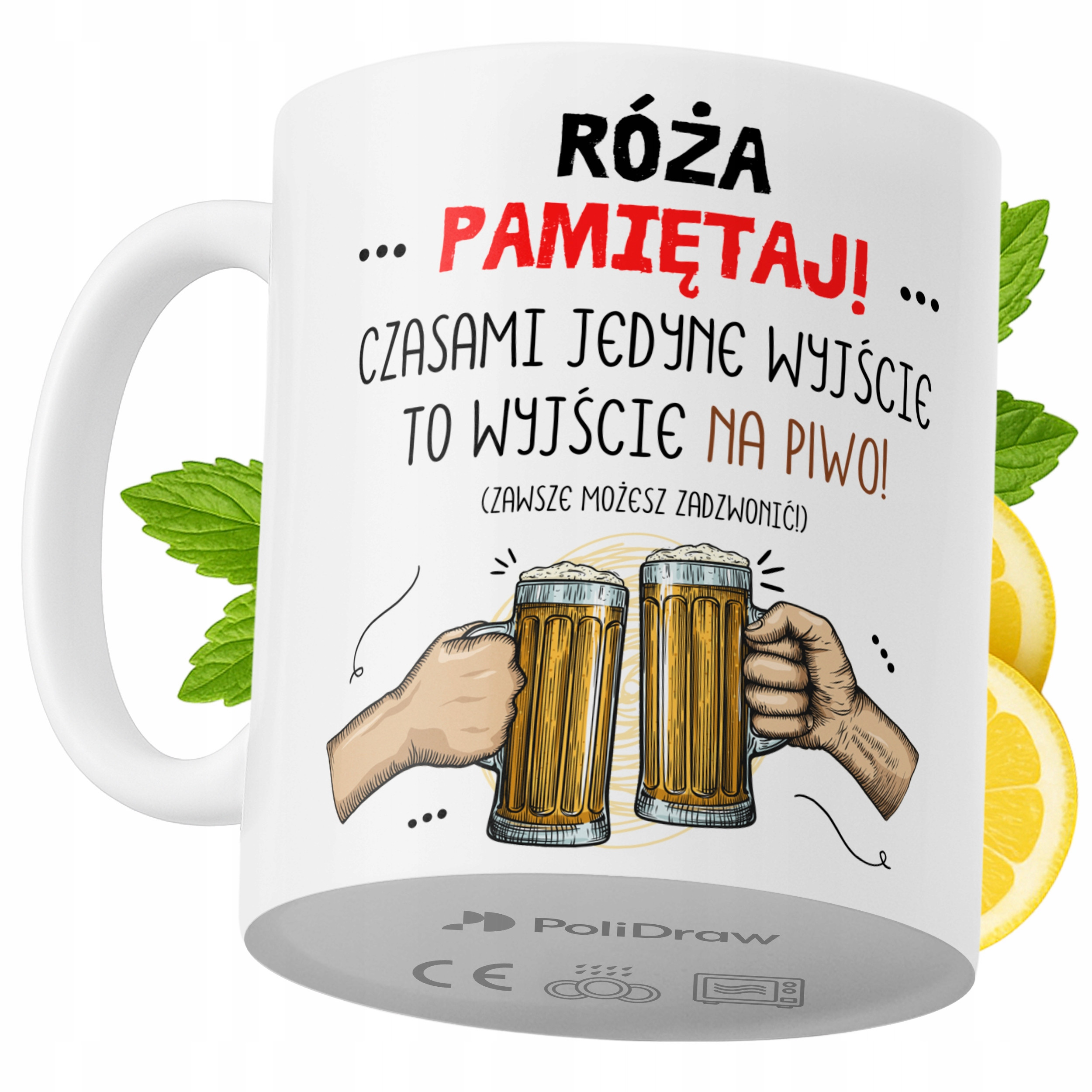 Kubek Dla Róży na Prezent z Nadrukiem ze Zdjęciem 330 ml PoliDraw
