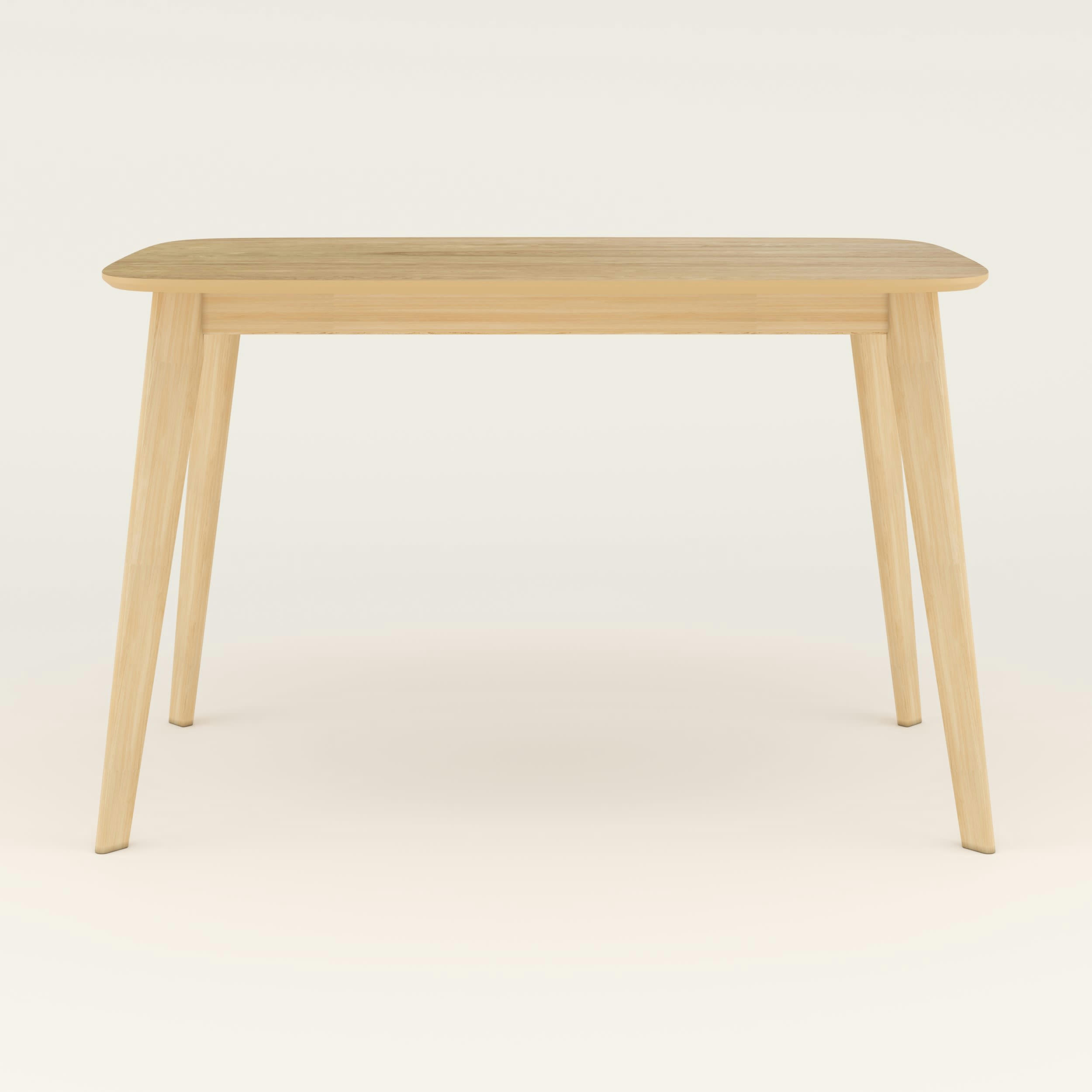 OMAN - Table rectangulaire 4 personnes en bois clair 120 cm