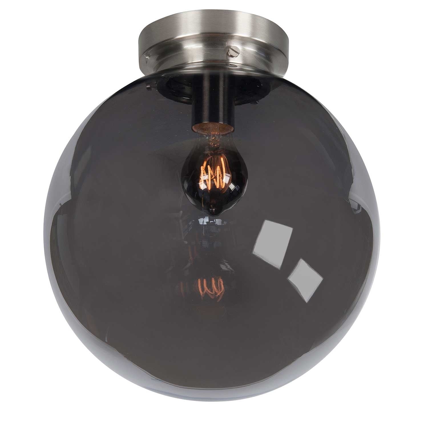 Highlight plafondlamp Deco - 1 lichts - 30 x 34  cm - mat chroom rook