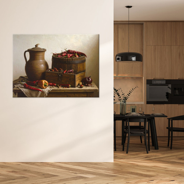 Obraz do kuchni jadalni restauracji, Papryczki chili czarny pieprz 30x20