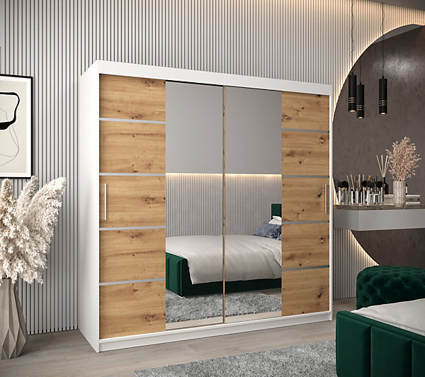 Armoire Verona 4 a portes coulissantes H. 200 x L. 200 x P. 62 2 portes