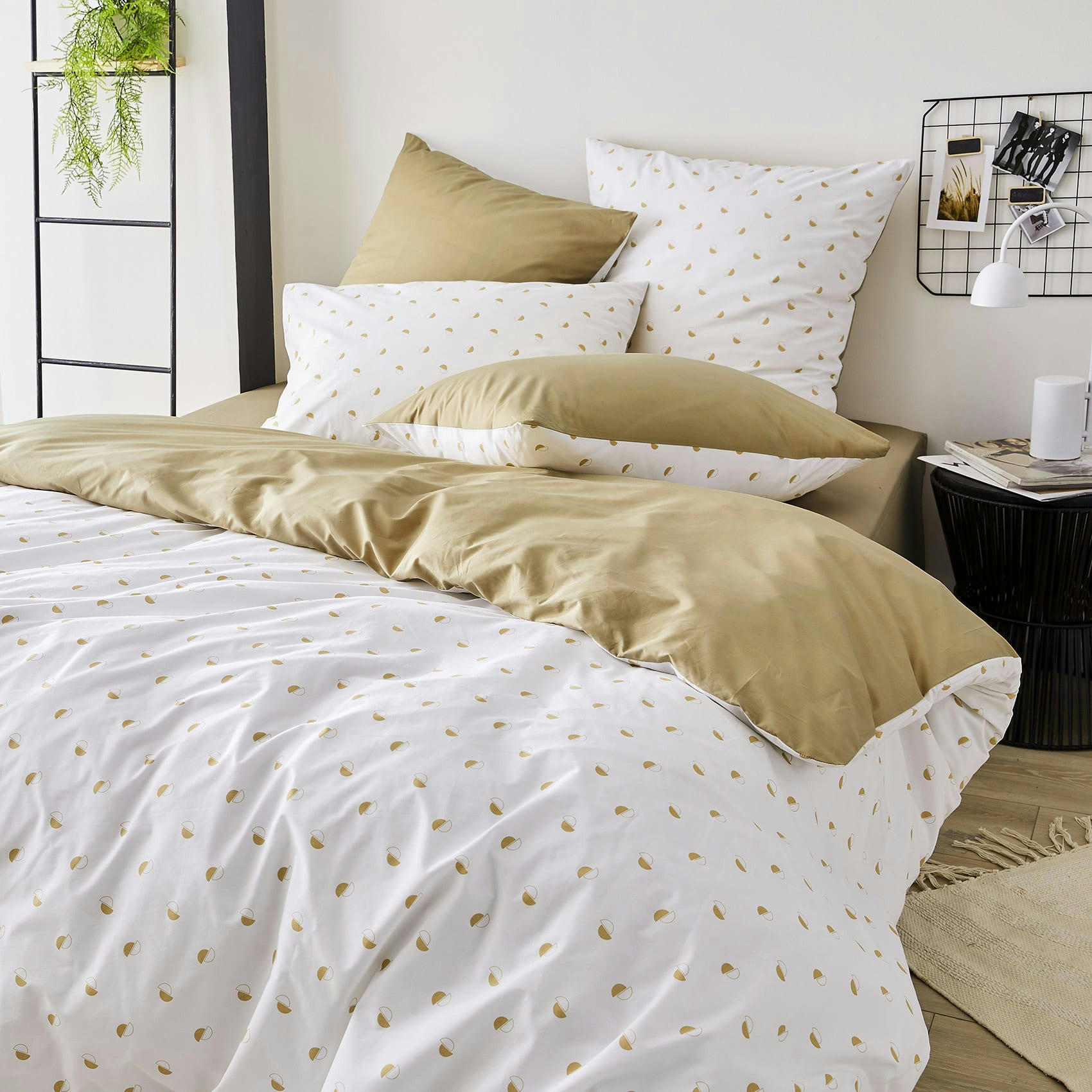 ALEX - Housse de couette en percale au style géométrique