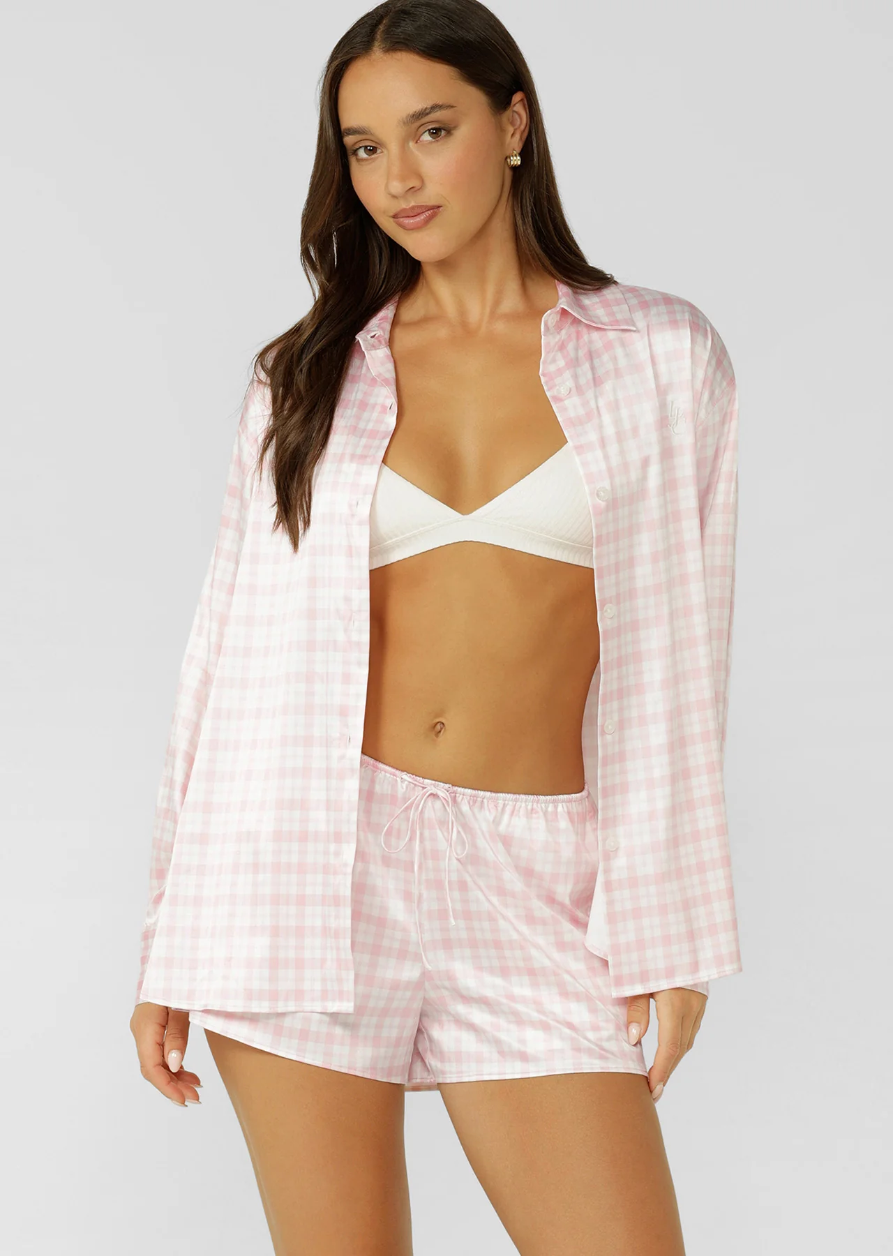 Love Game Satin Long Sleeve Shirt