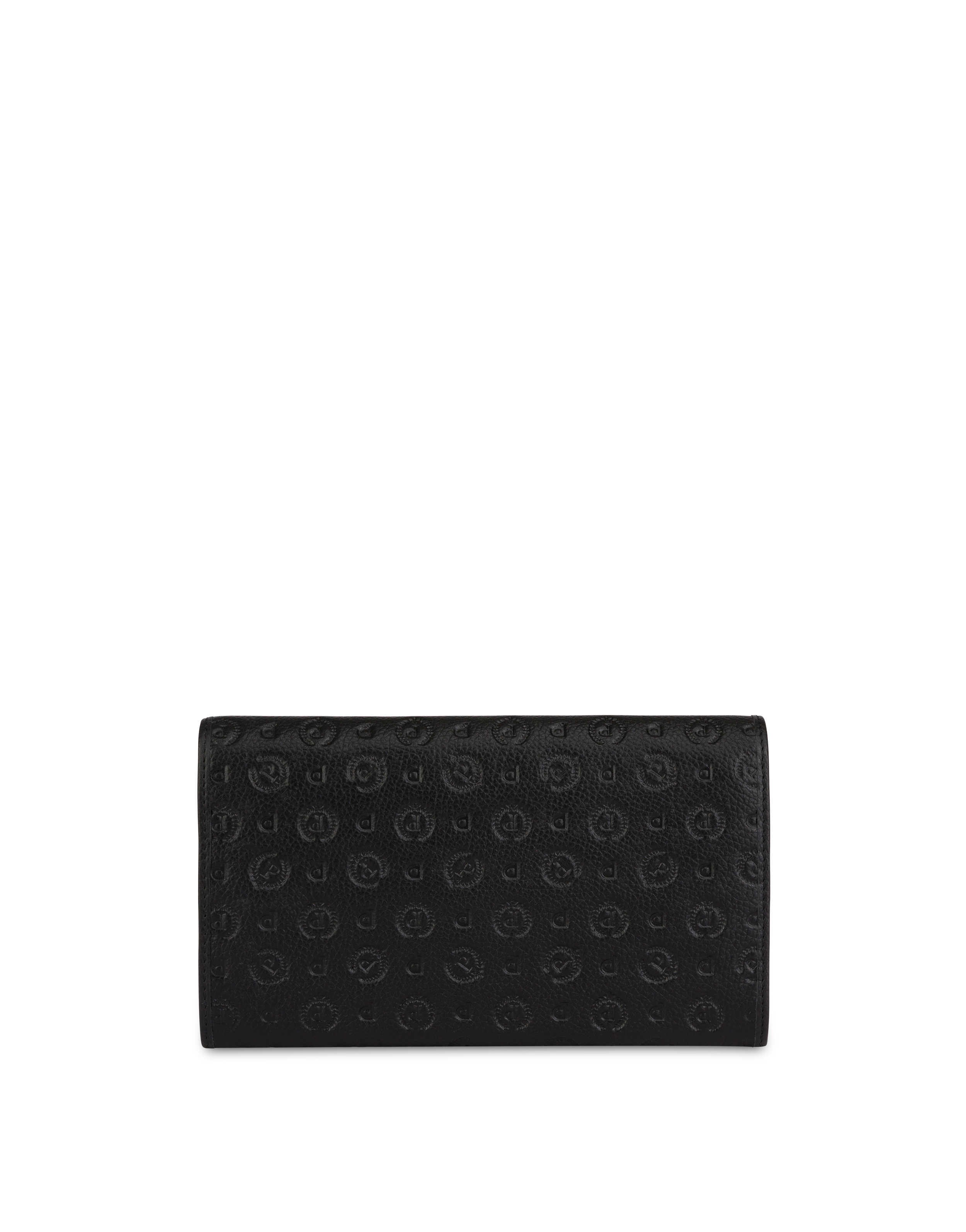 Portafoglio Heritage Logo Embossed Nero