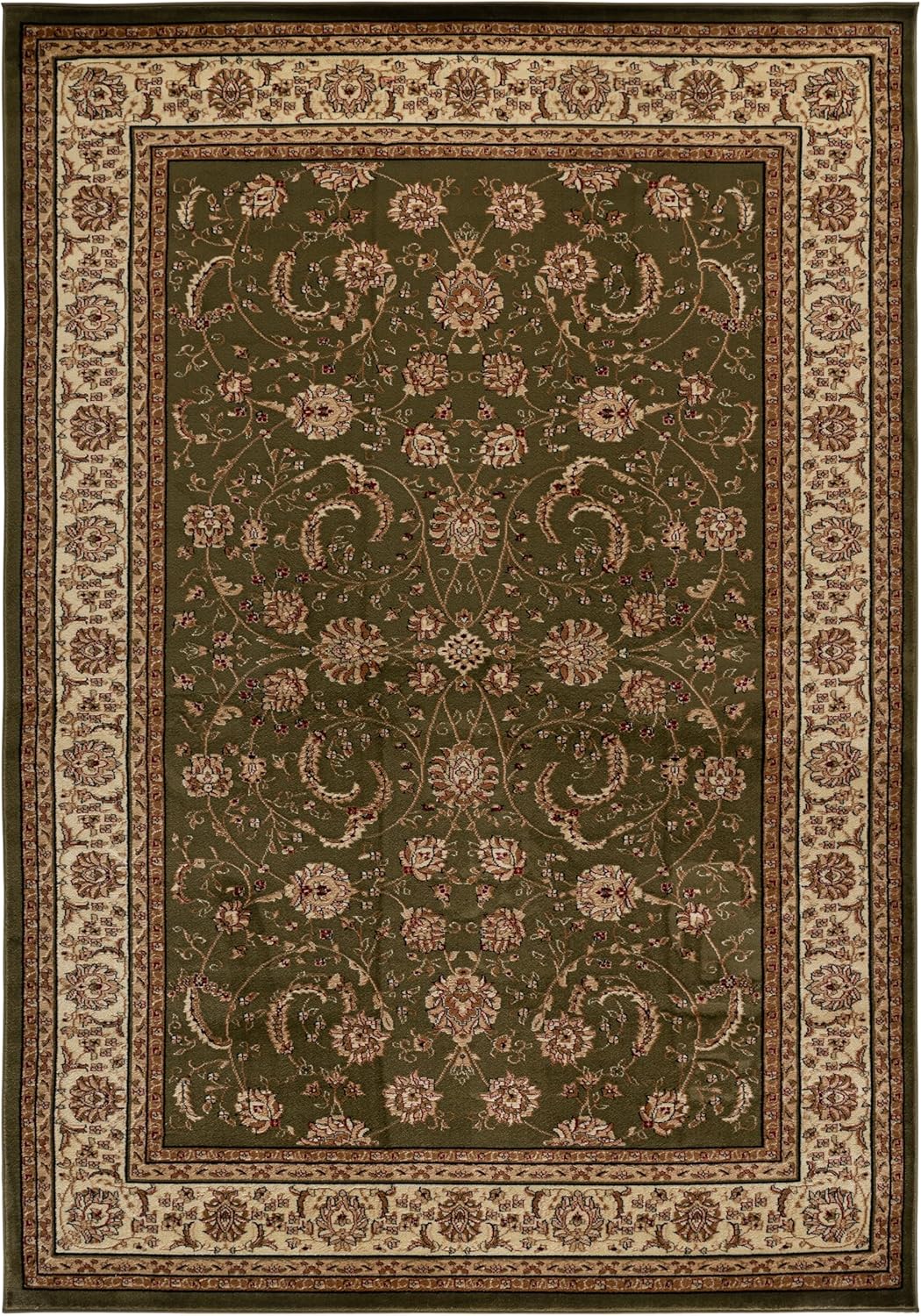SAFAVIEH Lyndhurst Collection Area Rug - 9' x 12', Sage & Ivory, Traditional Oriental Design, Non-Shedding & Easy Care, Ideal for High Traffic Areas in Living Room, Bedroom (LNH219B)