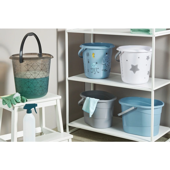 Putzeimer »thies«, 13,0L oval nordic blue