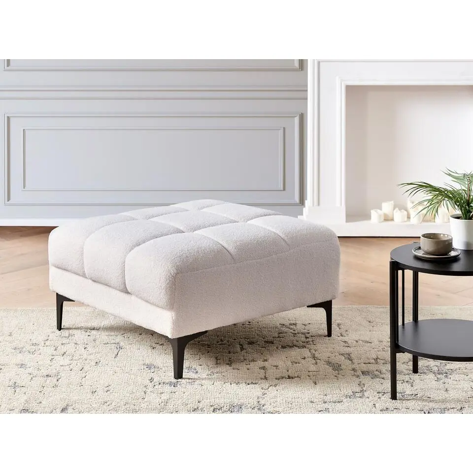 ALNES - Ottomaan - Wit - Polyester