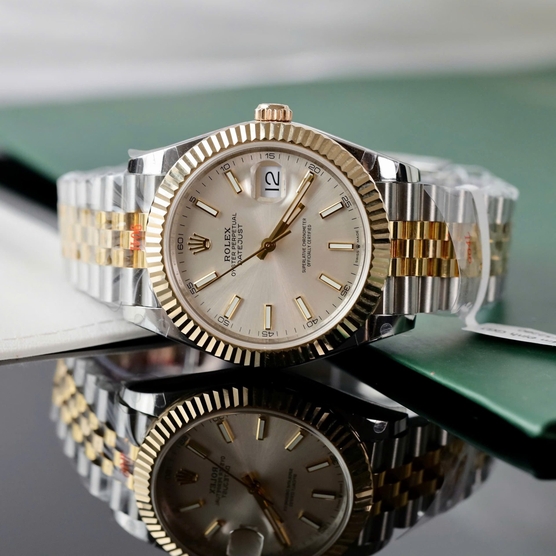 Rolex Datejust SS/YG Plated White Dial 41mm Jub Super Clone