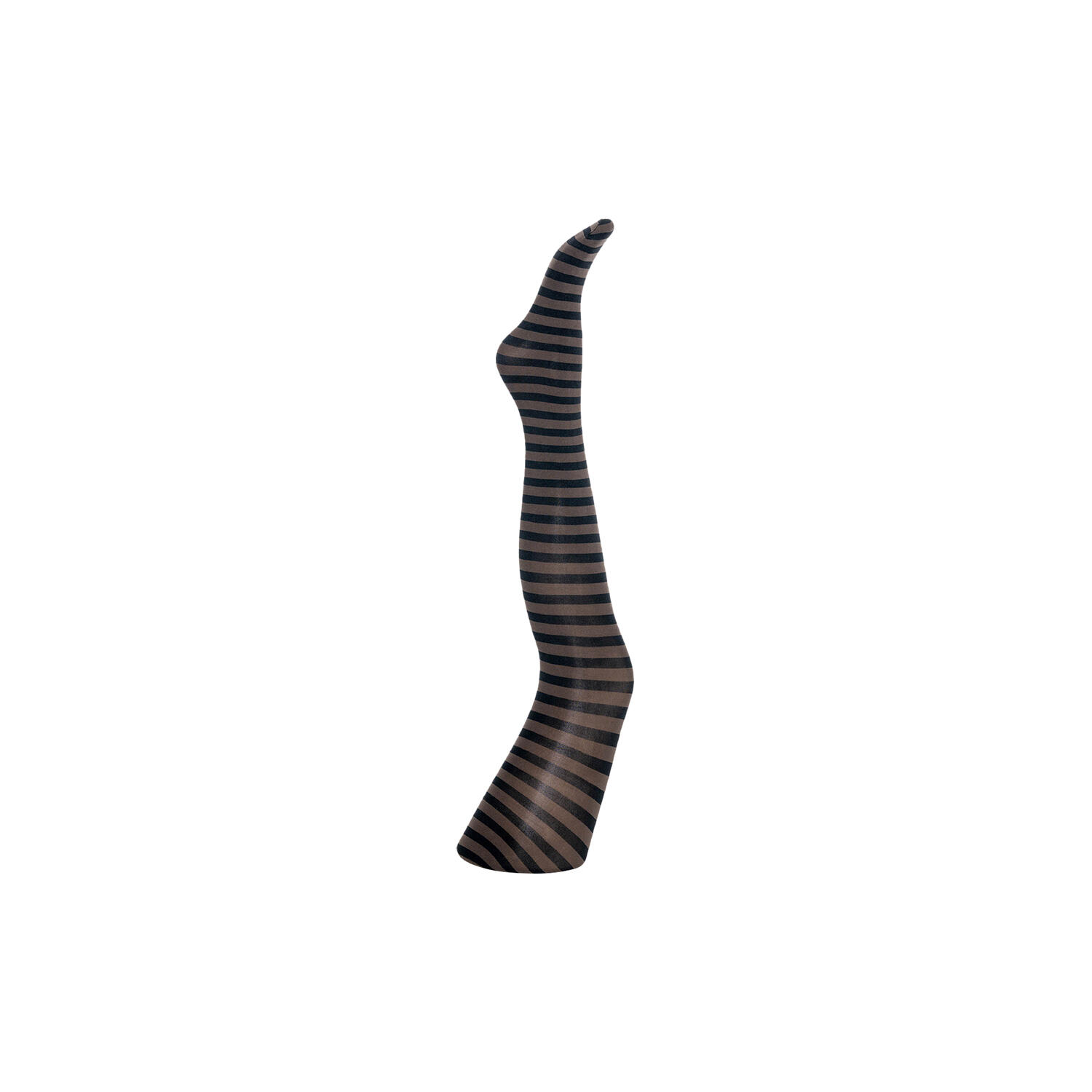 Vilma stripe tights, dark brown and black stripe