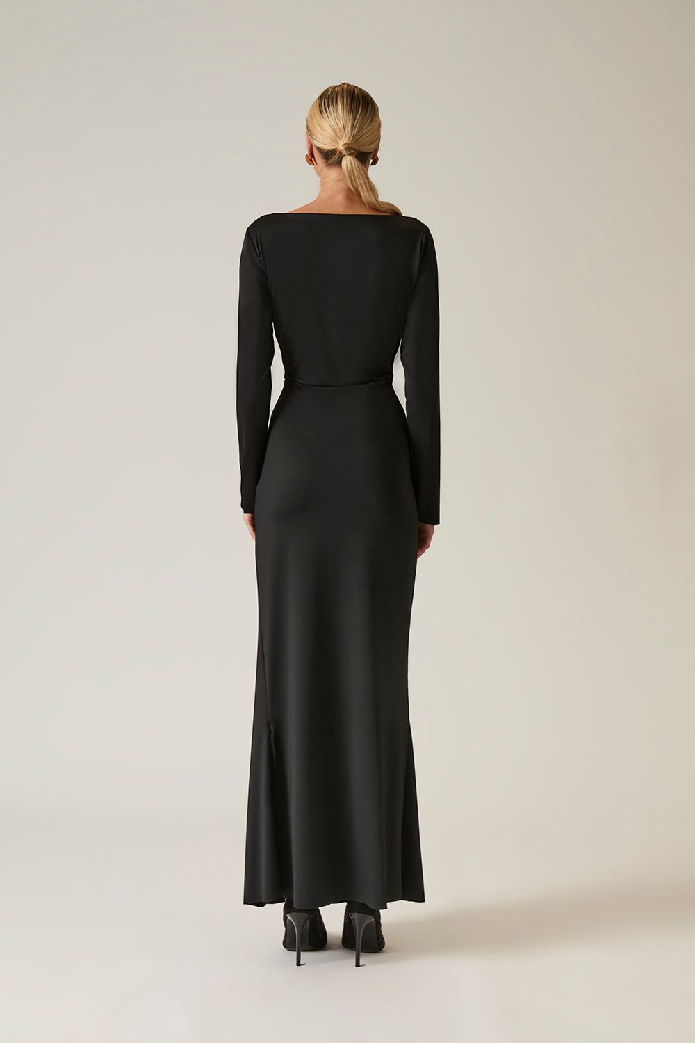 James Lakeland Black Sculpted Maxi Dress