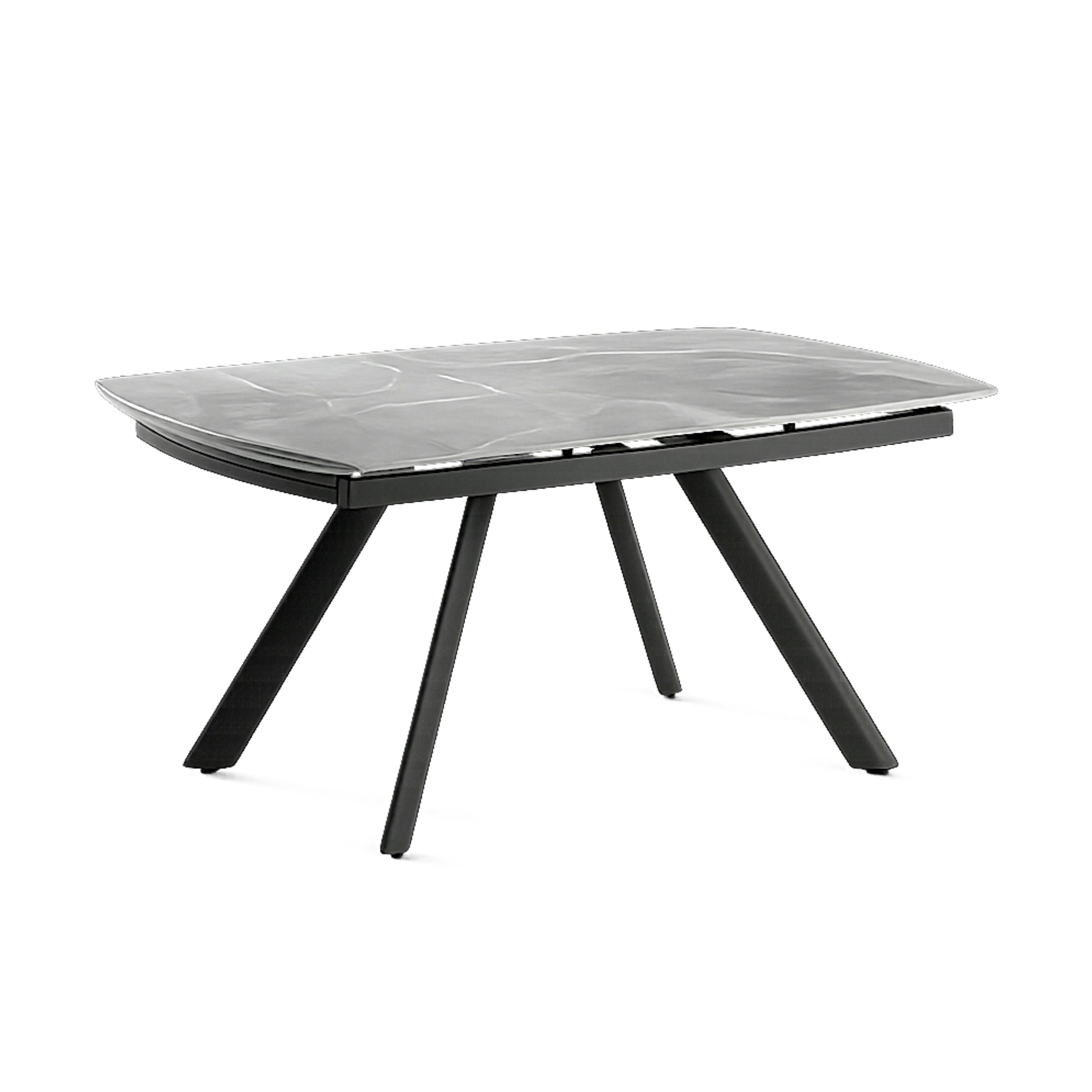 Table extensible céramique grise marbrée 140-210 cm LORA