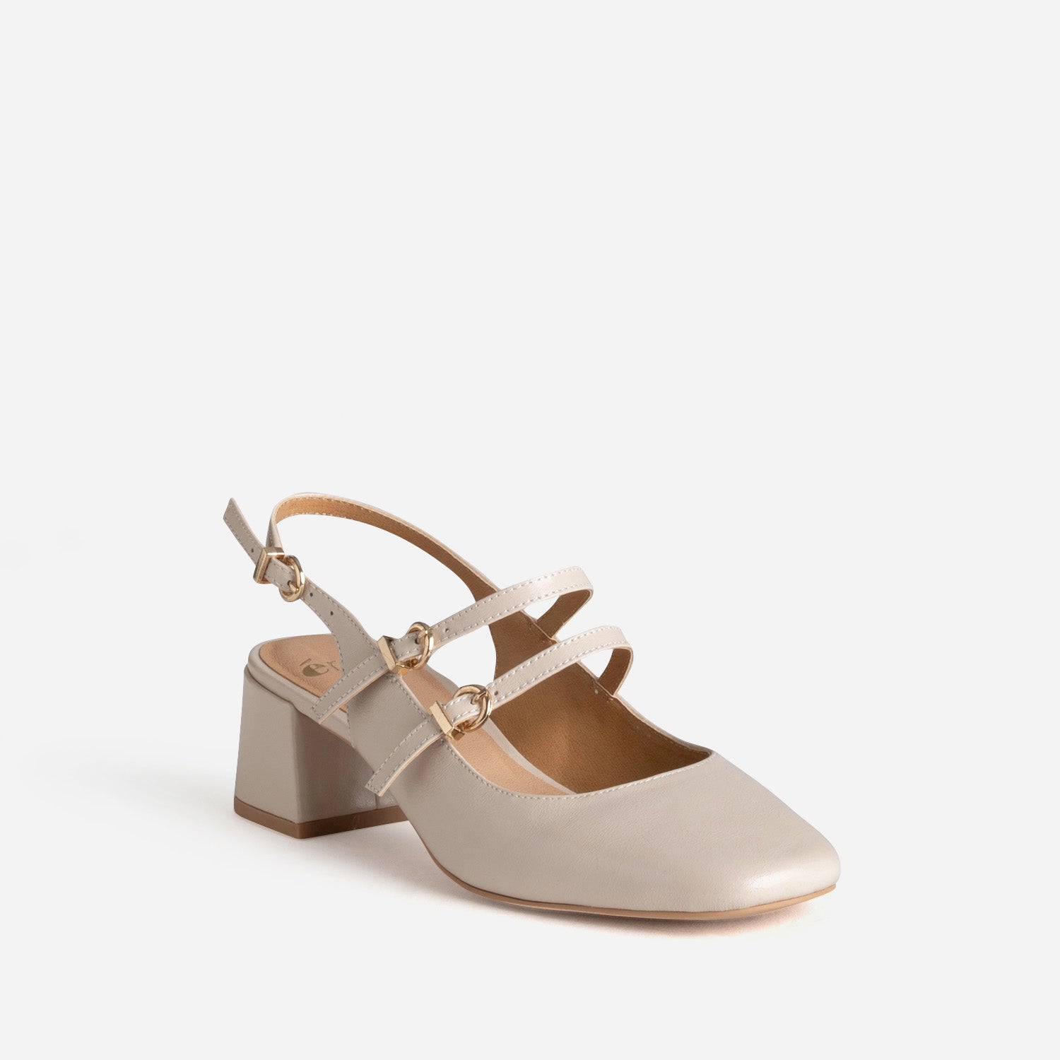 Babies slingback beige cuir