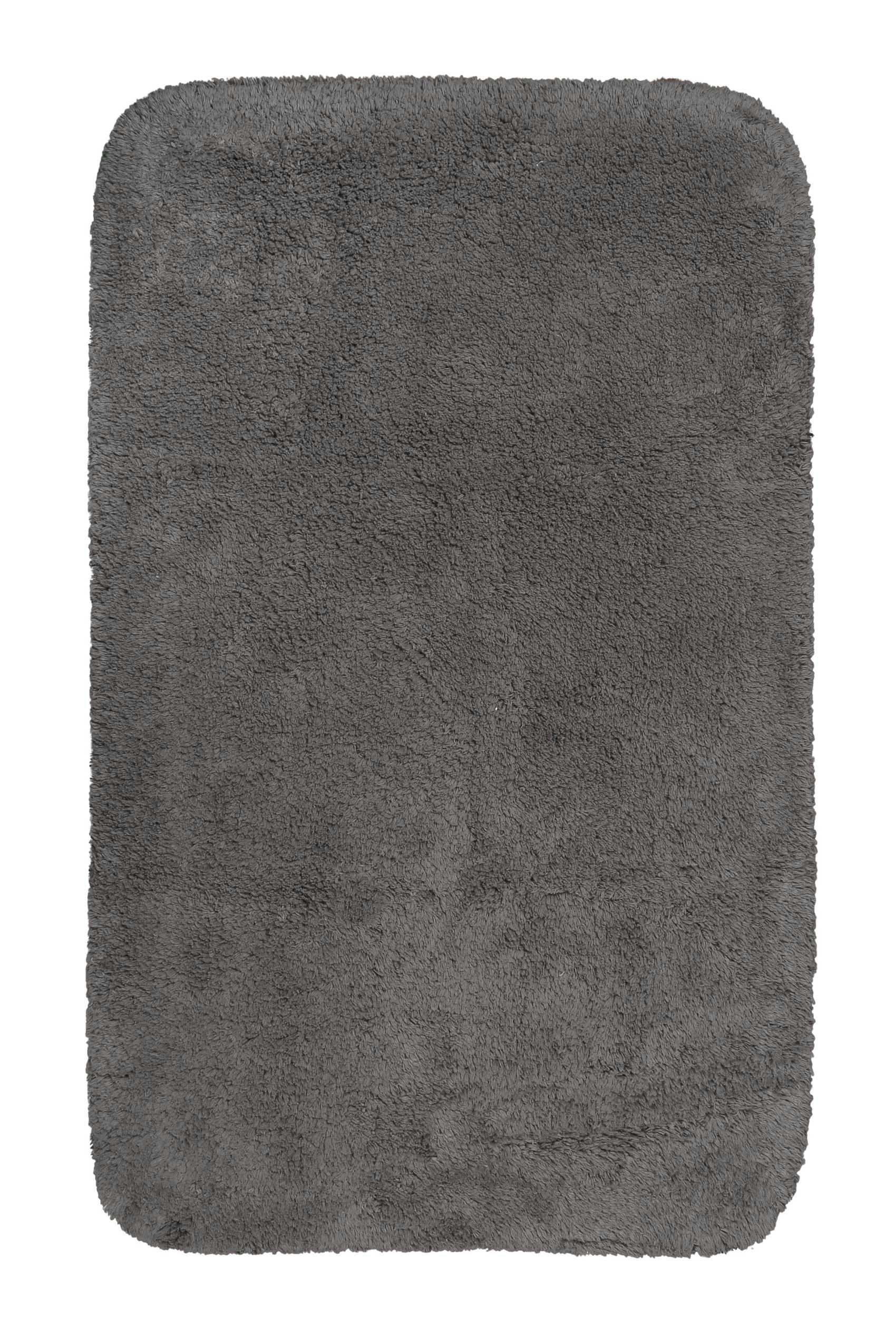 OLE - Tapis de bain doux gris ardoise coton 80x150