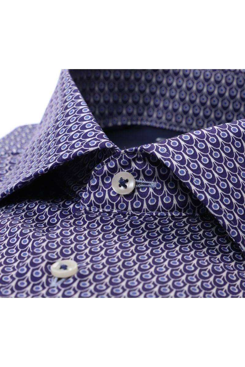 ETERNA Performance Modern Fit Tencel Hemd marine, Bedruckt