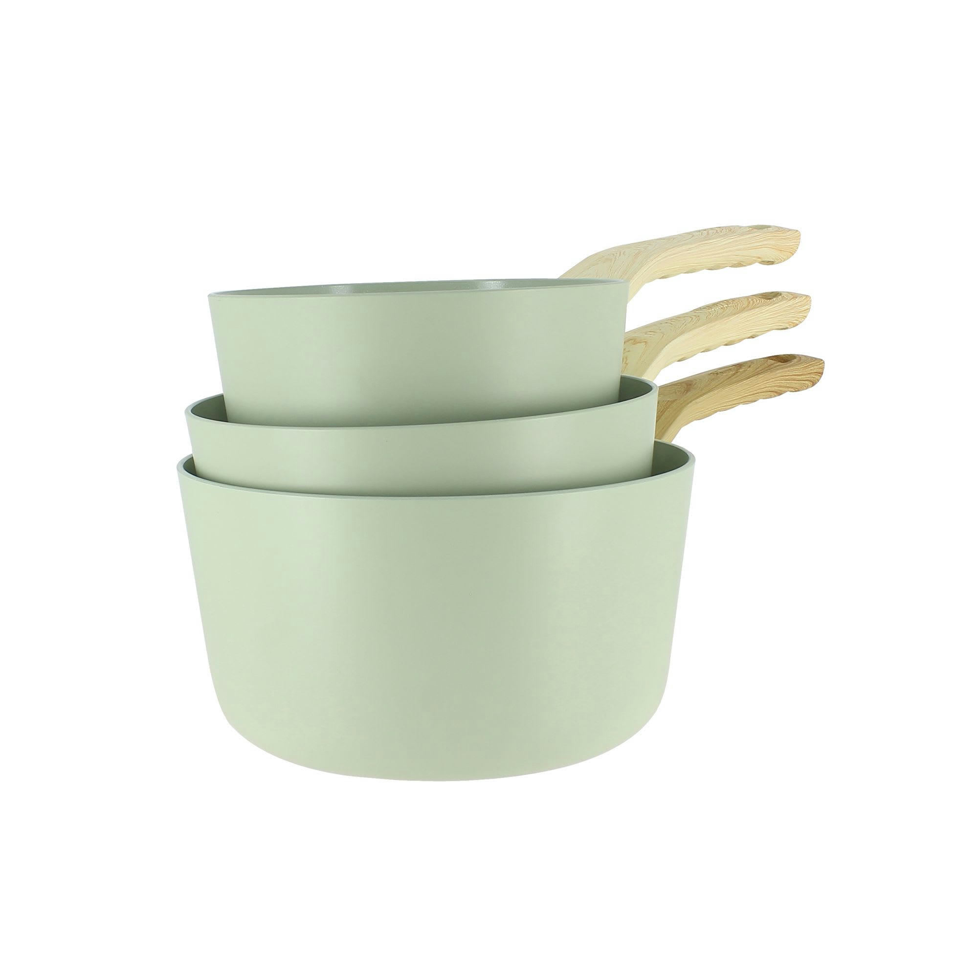 CELADON - Set de 3 casseroles en aluminium céladon - compatible induction