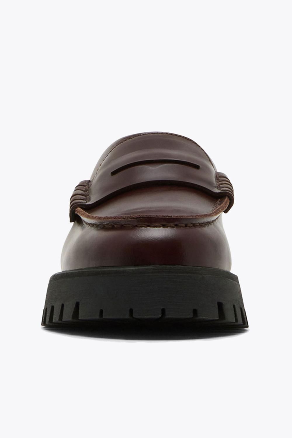STEVE MADDEN Langsten Loafer Wine' Leather Flats