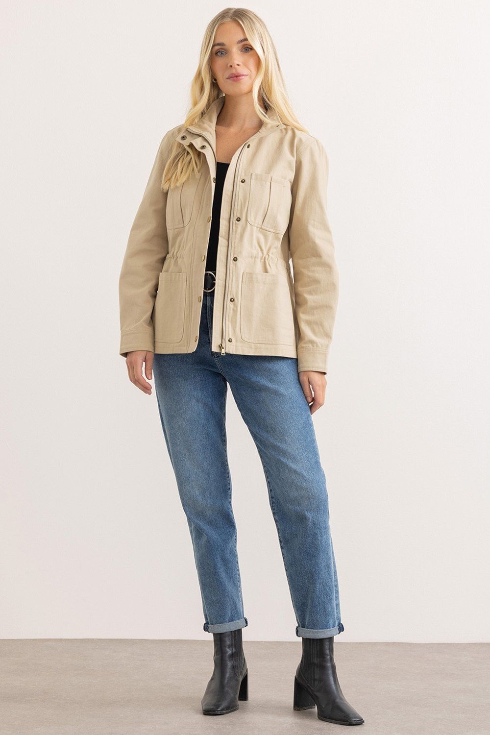 Klass. Stand Collar Canvas Jacket