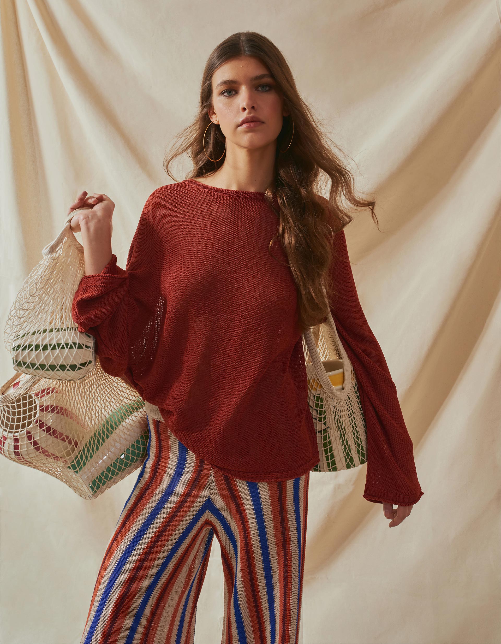 Camisola de Malha, Mulher, Laranja
