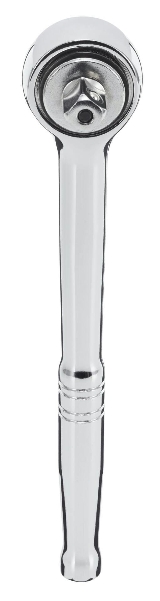 Mastercraft 1/4-in Drive Round Head Ratchet, Nickel-Chrome Plating