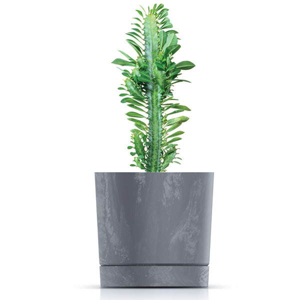 Donica ogrodowa Tubo P Beton Effect 29,2 cm marengo PROSPERPLAST