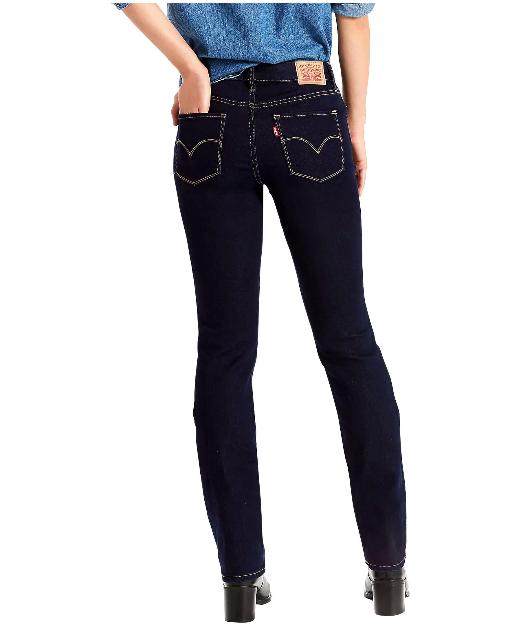 Levi's Women's 314 Shaping Mid Rise Straight Jeans - Rinse