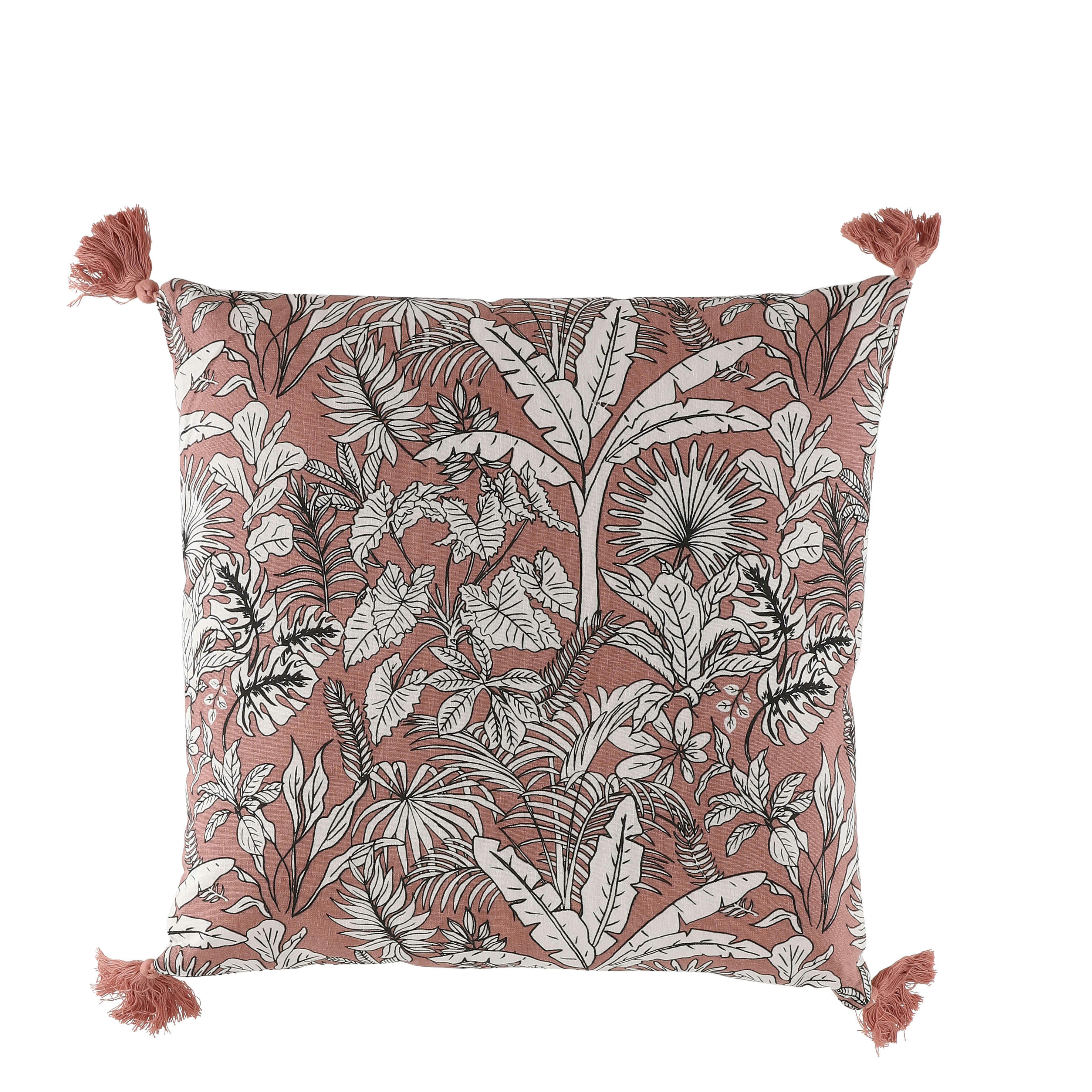 LAKIA - Coussin en coton rose 45x45