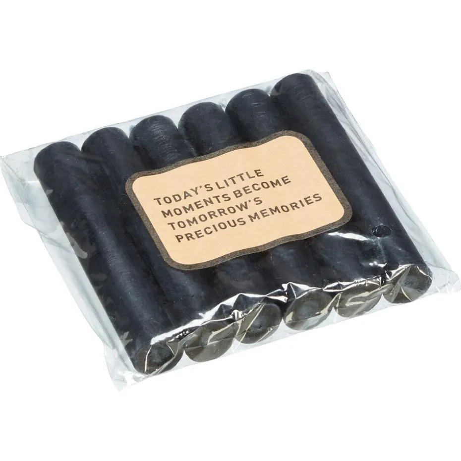 Kwantum Kaarsen & Theelichten | Kaarsen & Theelichten | S/6 Dinerkaars  Zwart