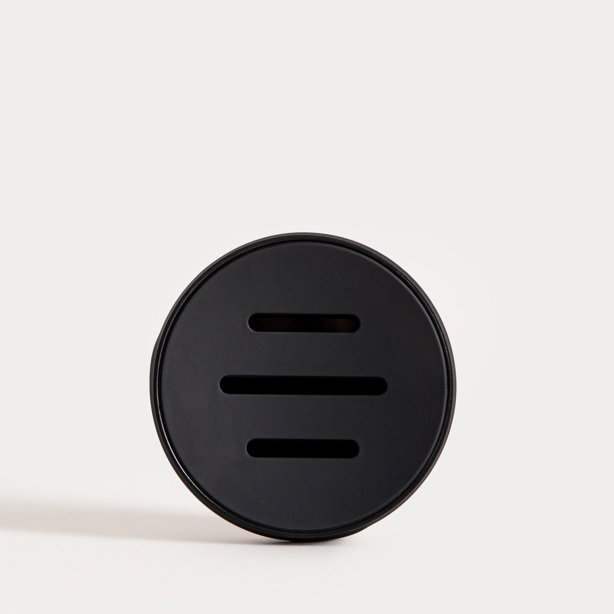 Mydelniczka TORUS z tłoczeniem czarna 11x11x2,5 cm